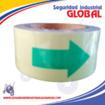 CINTA FOTOLUMINISCENTE CON FLECHA VERDE